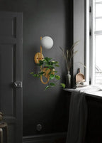 Wall Lamp With Planter Scandinavian Minimalist Warm Ambient Light