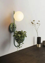 Wall Lamp With Planter Scandinavian Minimalist Warm Ambient Light
