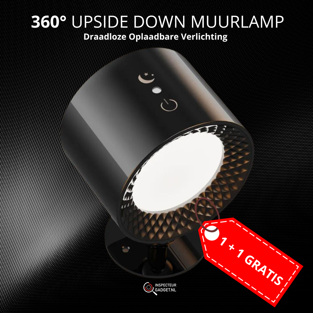 Wall Light 360 Degree Magnetic USB Rechargeable Touch Dimmer