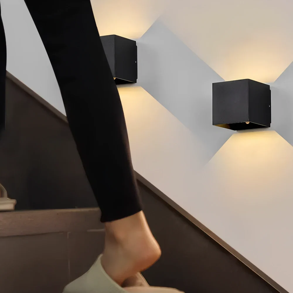 Wall Light Dual Adjustable Panels Hardwired Or USB Rechargeable