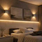 Wall Light Dual Adjustable Panels Hardwired Or USB Rechargeable