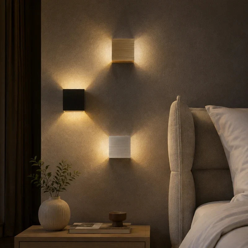 Wall Light Dual Adjustable Panels Hardwired Or USB Rechargeable