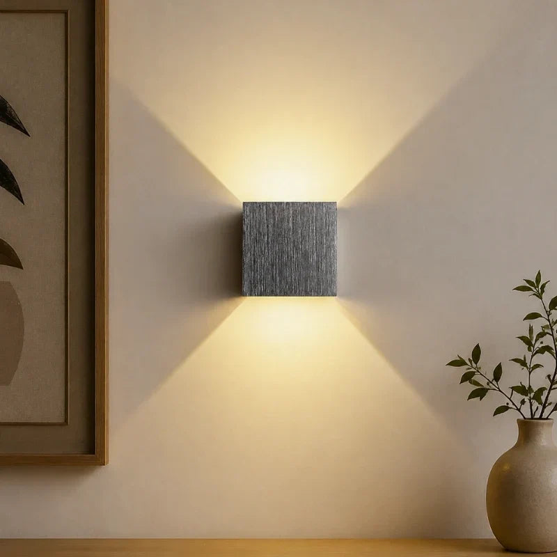 Wall Light Dual Adjustable Panels Hardwired Or USB Rechargeable