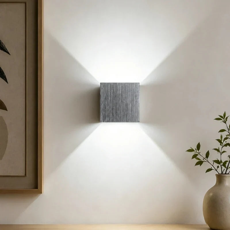 Wall Light Dual Adjustable Panels Hardwired Or USB Rechargeable