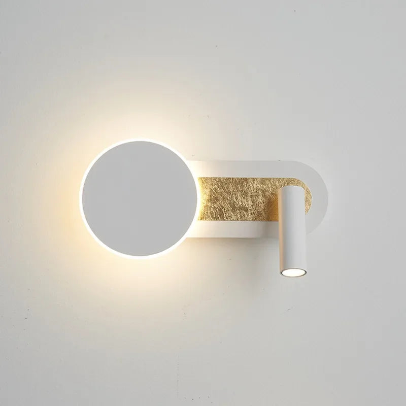 Wall Light Dual LED Ring & Adjustable Spotlight