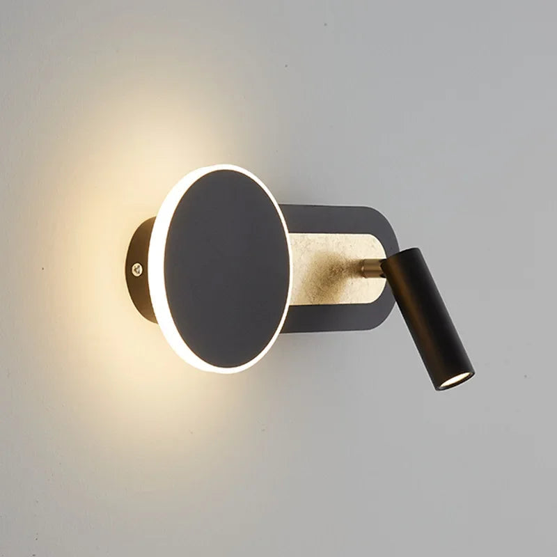 Wall Light Dual LED Ring & Adjustable Spotlight