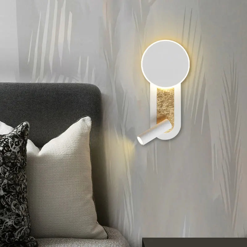 Wall Light Dual LED Ring & Adjustable Spotlight
