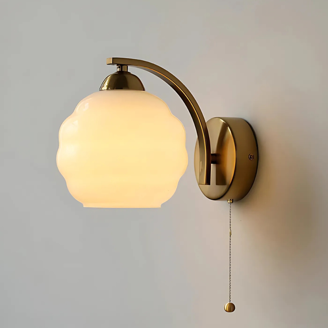Wall Light Glass & Metal Warm Glow