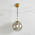 Wall Light Glass Sphere & Metal Fixture