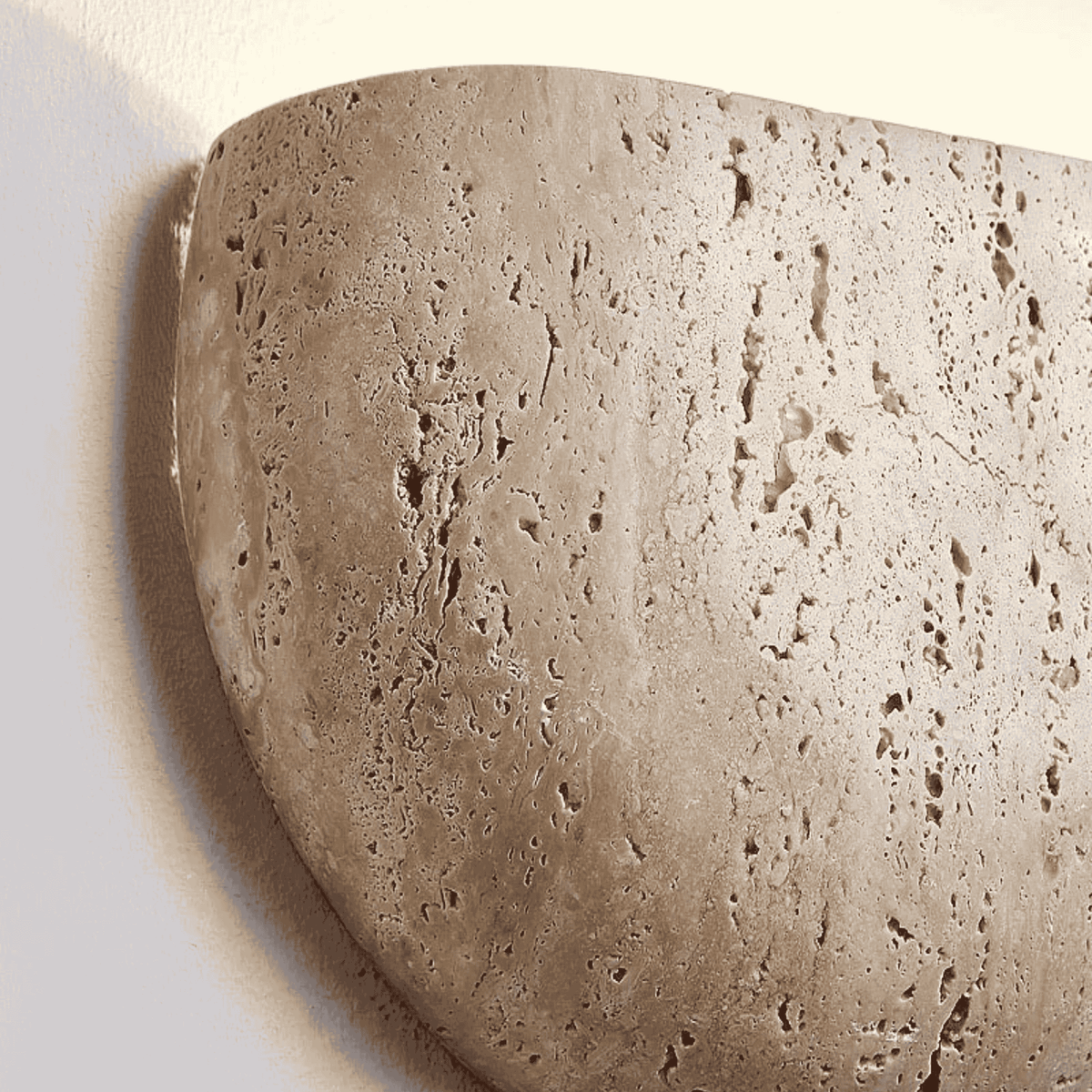 Wall Light Minimalist Half-Bowl Textured Plaster Dimmable LED