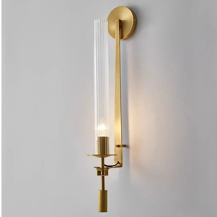 Wall Light Scandinavian Gold Iron & Glass