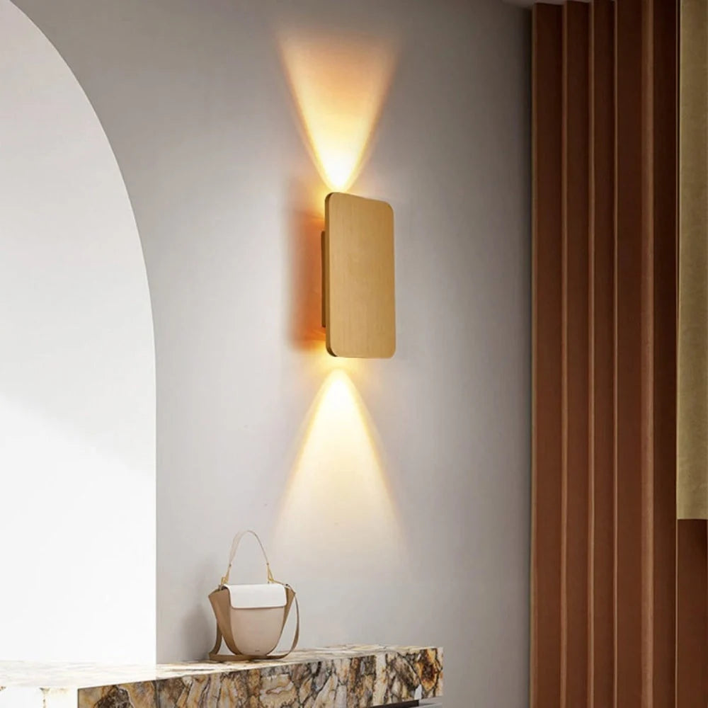 Wall Light Square Metal Warm Ambient Glow