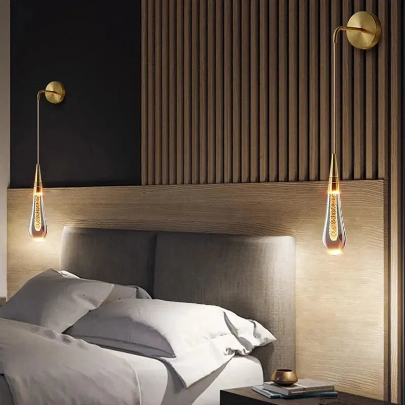 Wall Light Teardrop Glass LED Adjustable Color Temperature