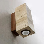 Wall Light Travertine Finish & Warm Glow