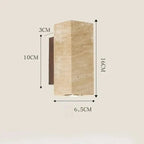 Wall Light Travertine Finish & Warm Glow
