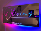 Wall Mirror Personalized Neon-Like LED Remote Option