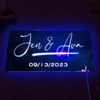 Wall Mirror Personalized Neon-Like LED Remote Option
