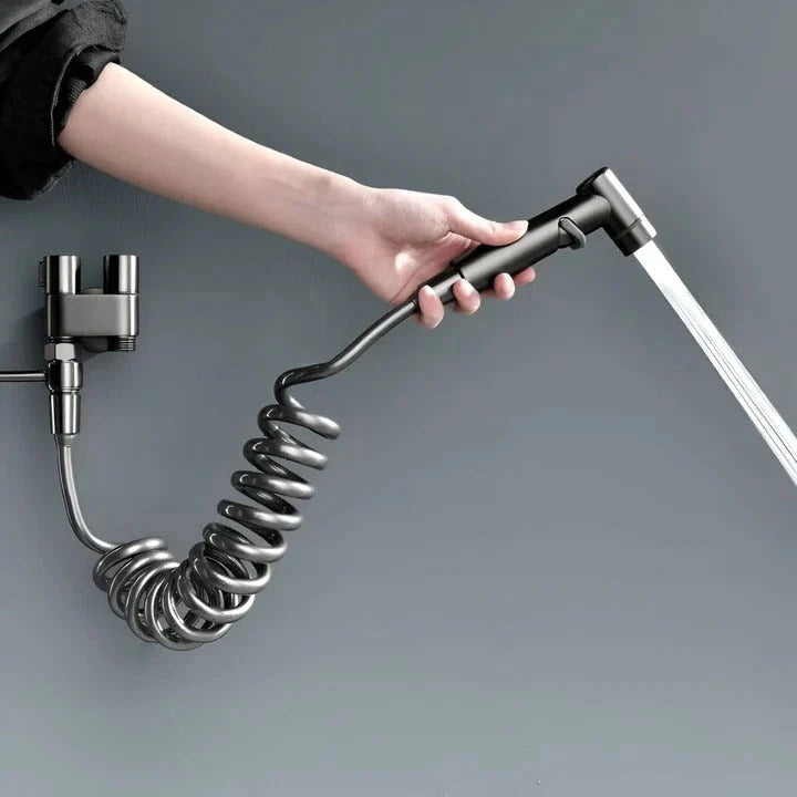 Wall-Mount Bidet Sprayer Adjustable Pressure Solid Brass