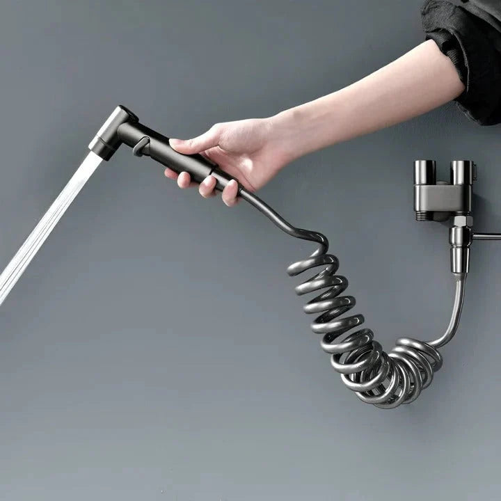 Wall-Mount Bidet Sprayer Adjustable Pressure Solid Brass