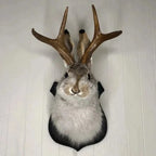 Wall Mount Jackalope Faux Fur Ready To Hang