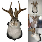 Wall Mount Jackalope Faux Fur Ready To Hang