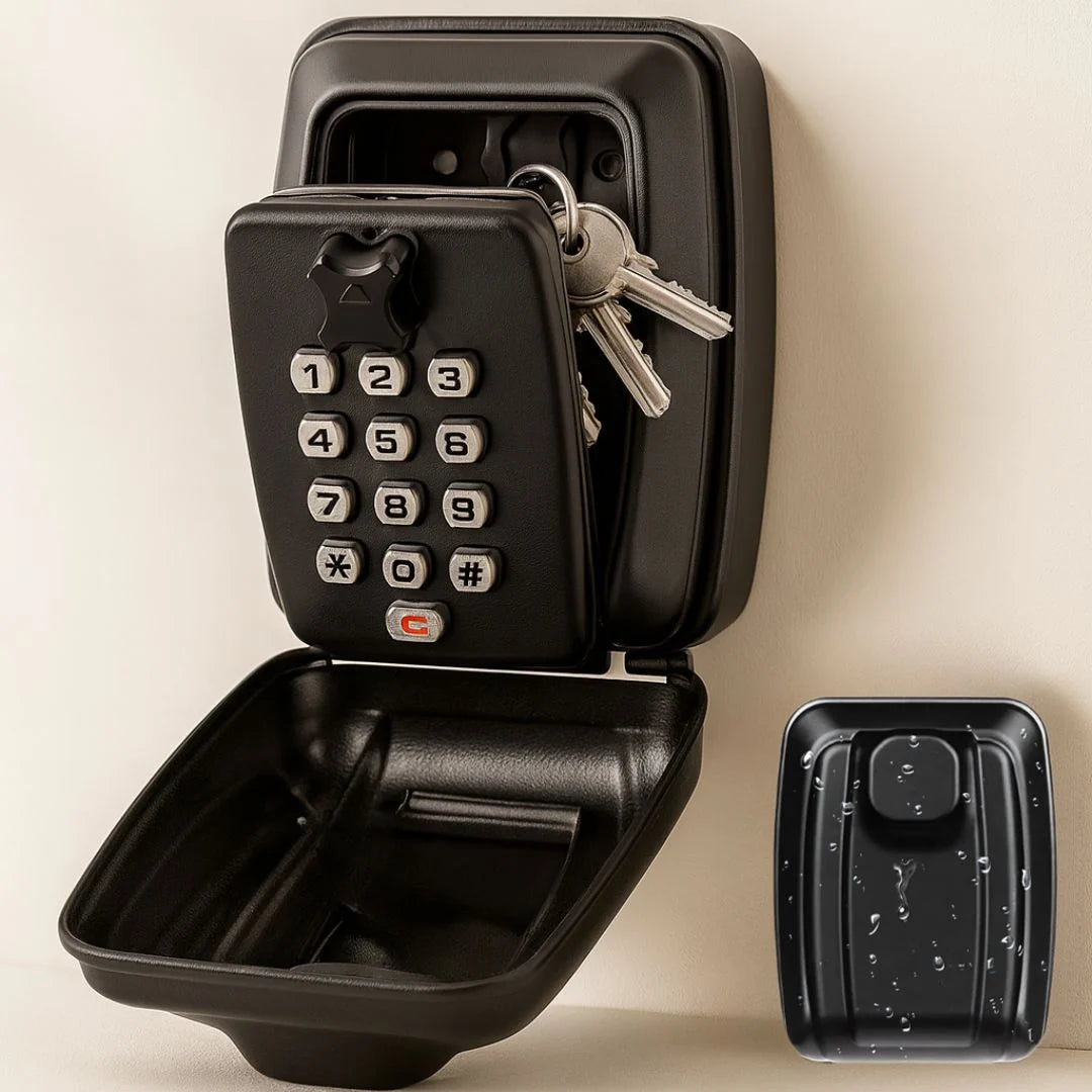 Wall-Mount Key Safe Weather-Resistant Zinc Alloy Adjustable Combination Lock