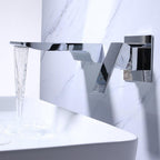 Wall-Mount Kitchen Faucet Touchless Sensor Adjustable Temperature Brass Body