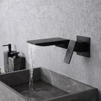 Wall-Mount Kitchen Faucet Touchless Sensor Adjustable Temperature Brass Body