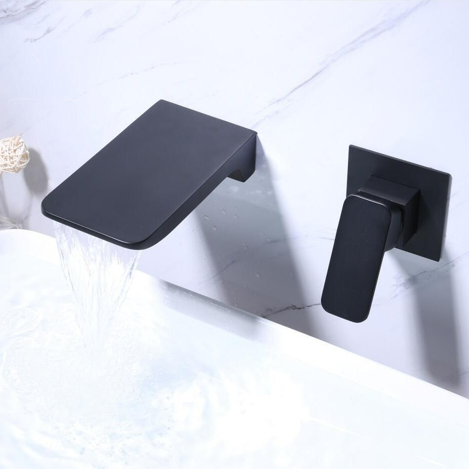 Wall-Mount Kitchen Faucet Touchless Sensor Adjustable Temperature Brass Body