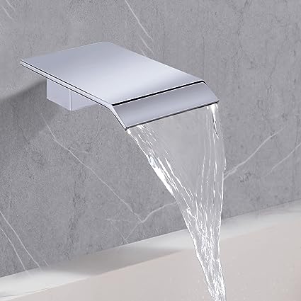 Wall-Mount Kitchen Faucet Touchless Sensor Adjustable Temperature Brass Body