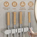 Wall Mount Organizer Space-Saving Non-Slip Clamps