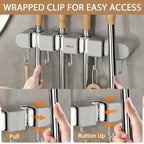 Wall Mount Organizer Space-Saving Non-Slip Clamps