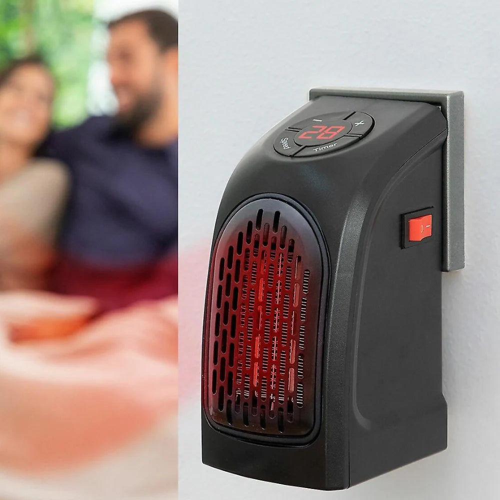 Wall-Mount Space Heater Ceramic Convection 12-Hour Timer