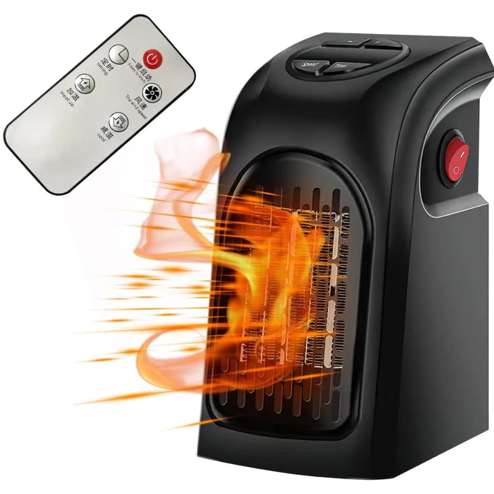 Wall-Mount Space Heater Ceramic Convection 12-Hour Timer
