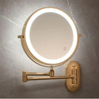 Wall-Mount Vanity Mirror Up To 10X Magnification Rechargeable LED
