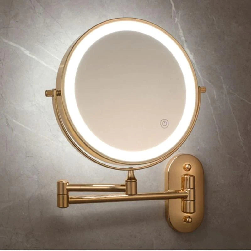 Wall-Mount Vanity Mirror Up To 10X Magnification Rechargeable LED