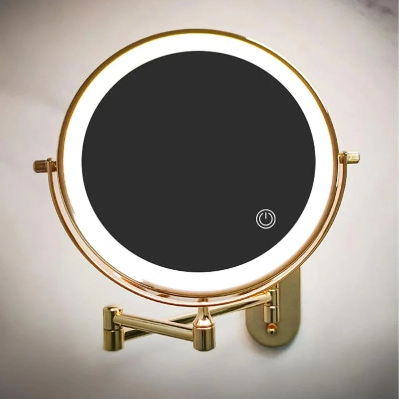 Wall-Mount Vanity Mirror Up To 10X Magnification Rechargeable LED