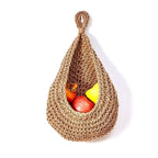 Wall-Mounted Basket Organizer Handwoven Hemp Rope