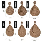 Wall-Mounted Basket Organizer Handwoven Hemp Rope