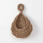 Wall-Mounted Basket Organizer Handwoven Hemp Rope
