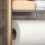 Wall-Mounted Bathroom Organizer No-Drill Toilet Paper Holder & Shelf