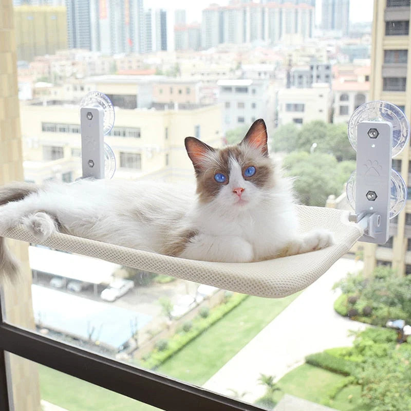 Wall-Mounted Cat Hammock Breathable Mesh Suction Cup Mount