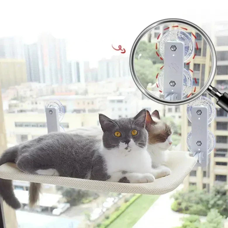 Wall-Mounted Cat Hammock Breathable Mesh Suction Cup Mount