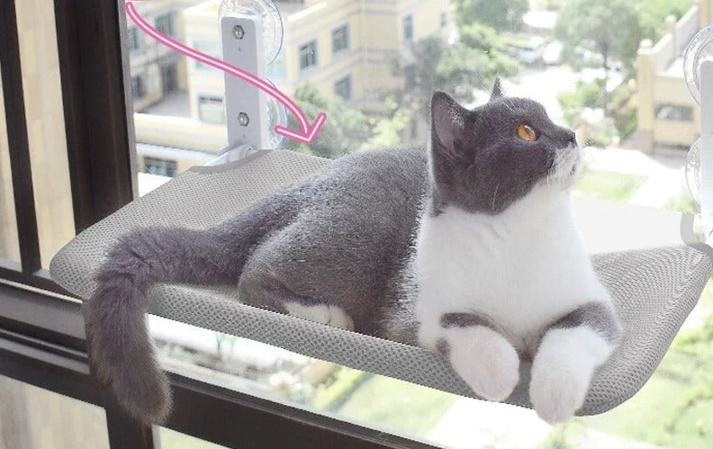 Wall-Mounted Cat Hammock Breathable Mesh Suction Cup Mount