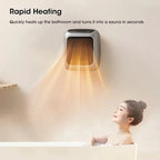 Wall-Mounted Ceramic Heater Rapid Warm-Up & Wireless Remote