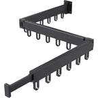 Wall-Mounted Clothes Drying Rack Fold-Flat Aluminum 18 Hooks