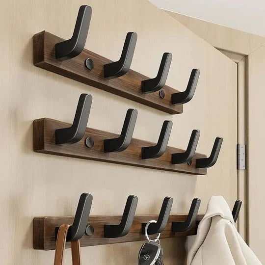 Wall-Mounted Coat Hook Rack 3 Hooks Heavy-Duty