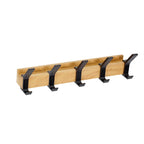 Wall-Mounted Coat Rack 5 Adjustable Double Hooks