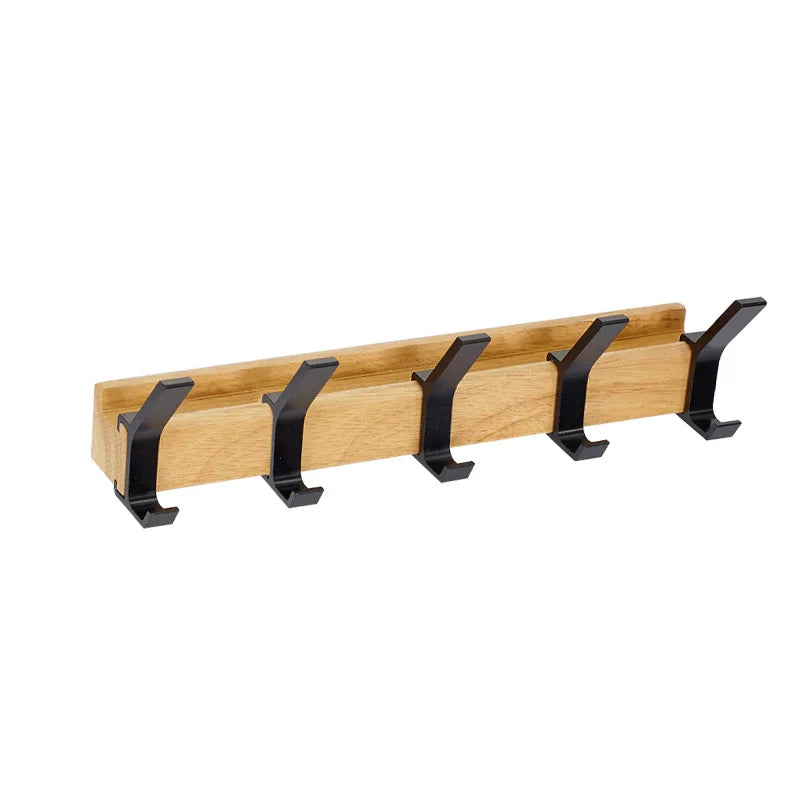 Wall-Mounted Coat Rack 5 Adjustable Double Hooks