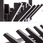 Wall-Mounted Coat Rack Five Fold-Down Hooks Matte Black